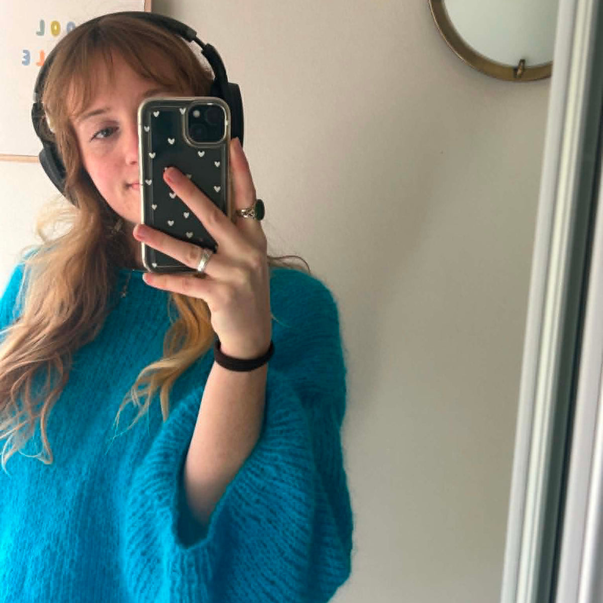 Mohair Jumper - Aqua Blue - Size Small