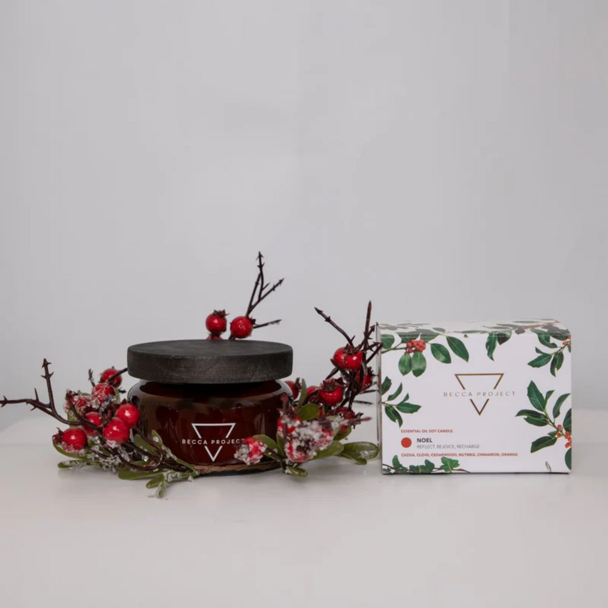 Becca Project - Medium Candle - "Noel" Christmas *B/O