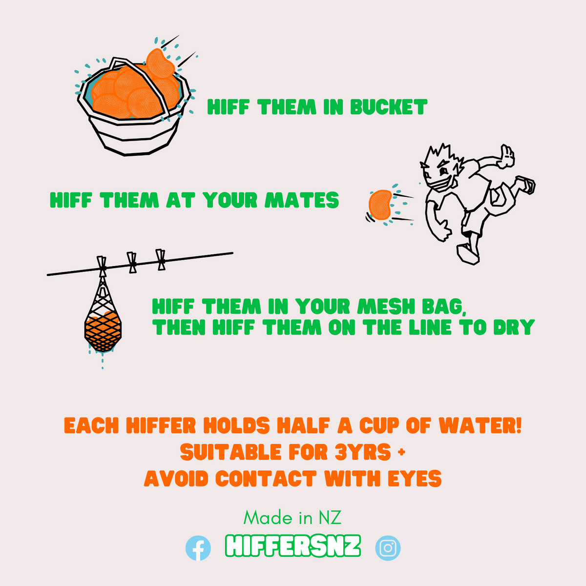 Hiffers - Reusable Water Bombs - Mixed - XL