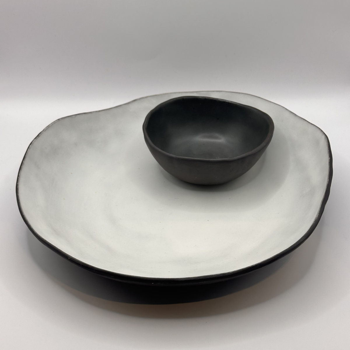 Platter Series - White on black