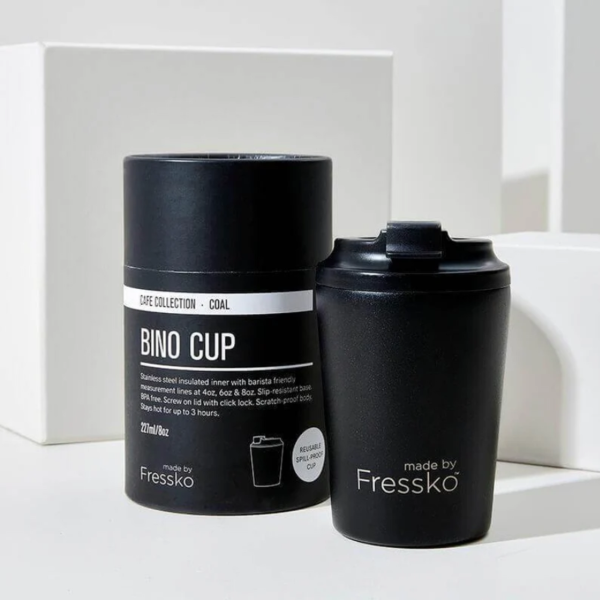 Made by Fressko - Bino Reusable Cup - Coal - 8oz