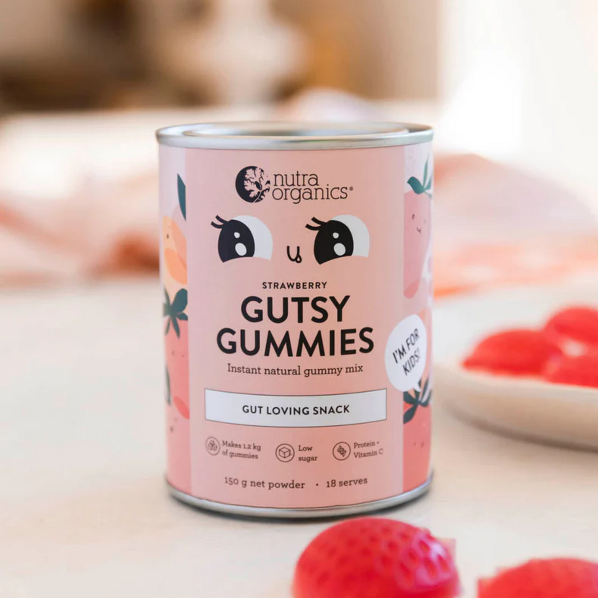 Nutra Organics - Gutsy Gummies - Strawberry