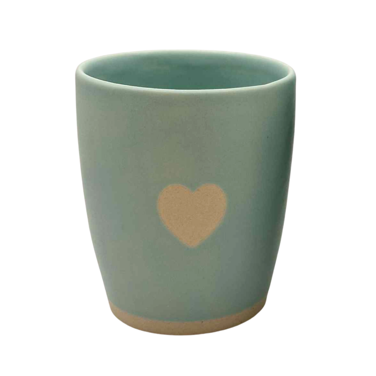 NEW: Mudhut Potters Wellington - Heart Tumbler Blue - 8oz