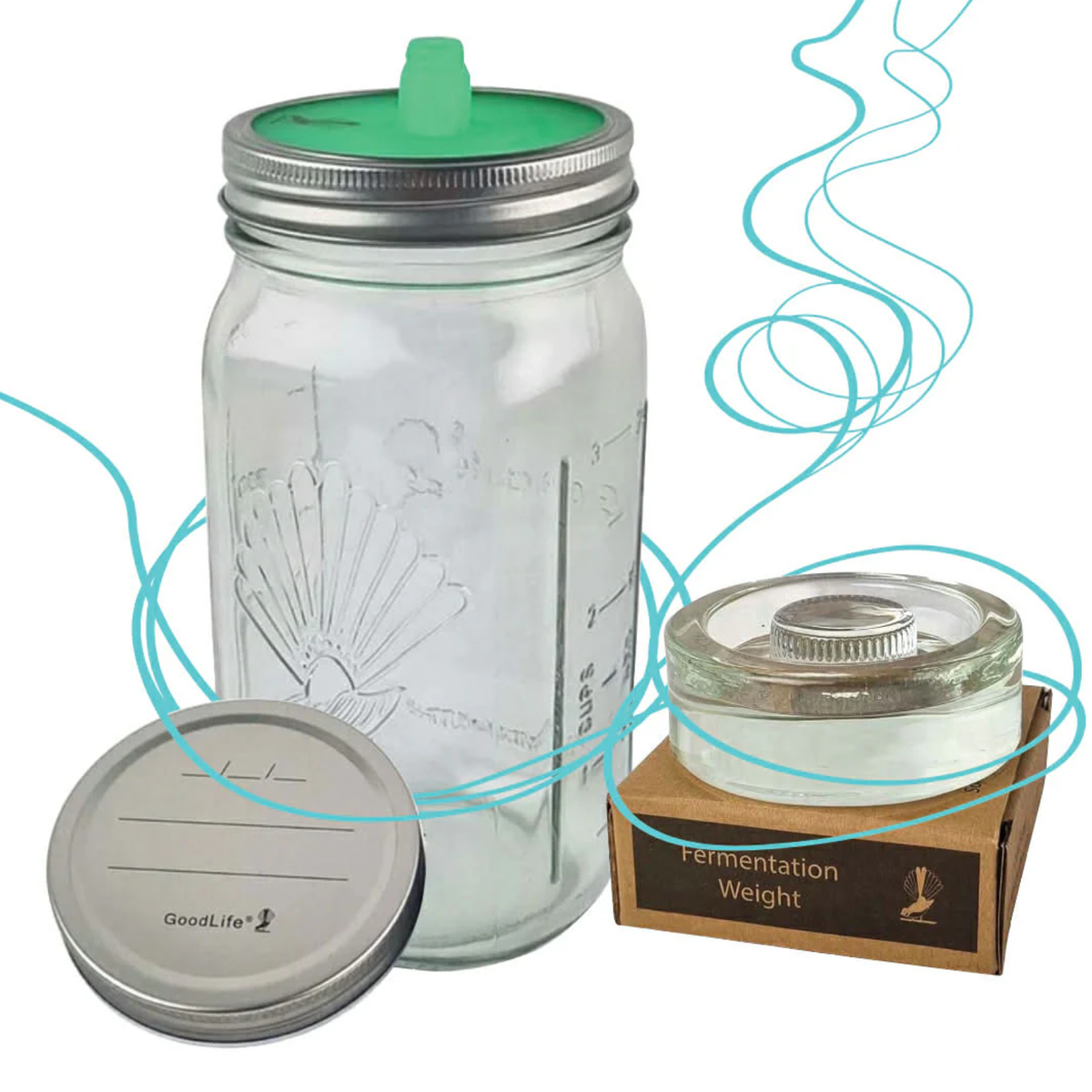 Goodlife - Fermentation Bundle - 1 Litre (now includes metal lid)**