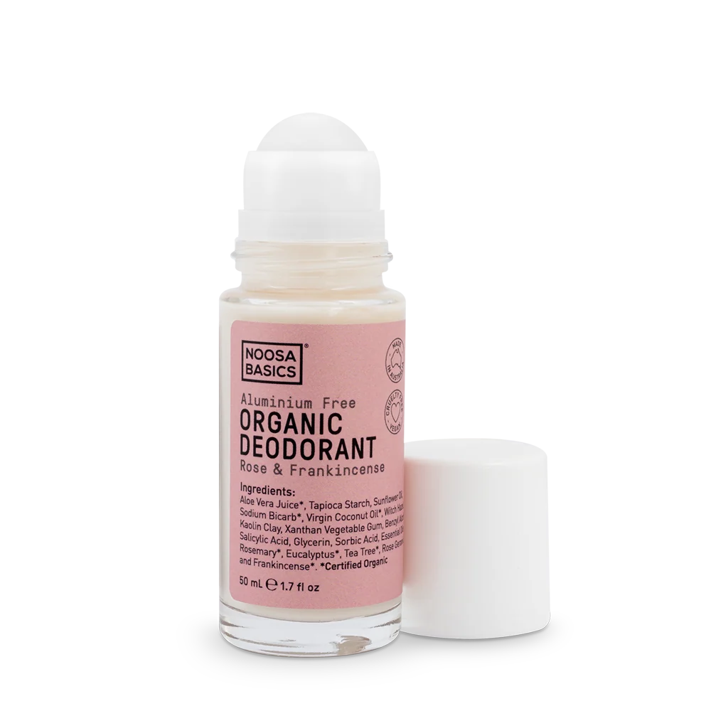 Noosa Basics Natural Deodorant Roll-On 50ml – Rose & Frankincense