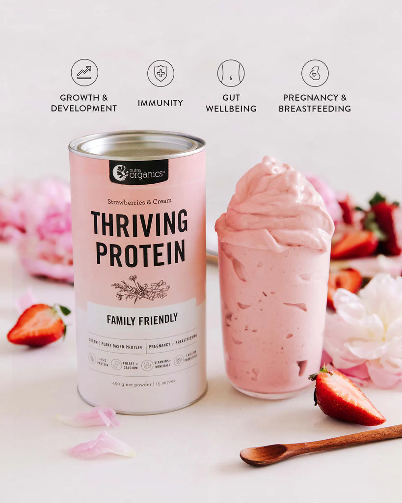 Nutra Organics - Thriving Protein  Strawberries and Cream
