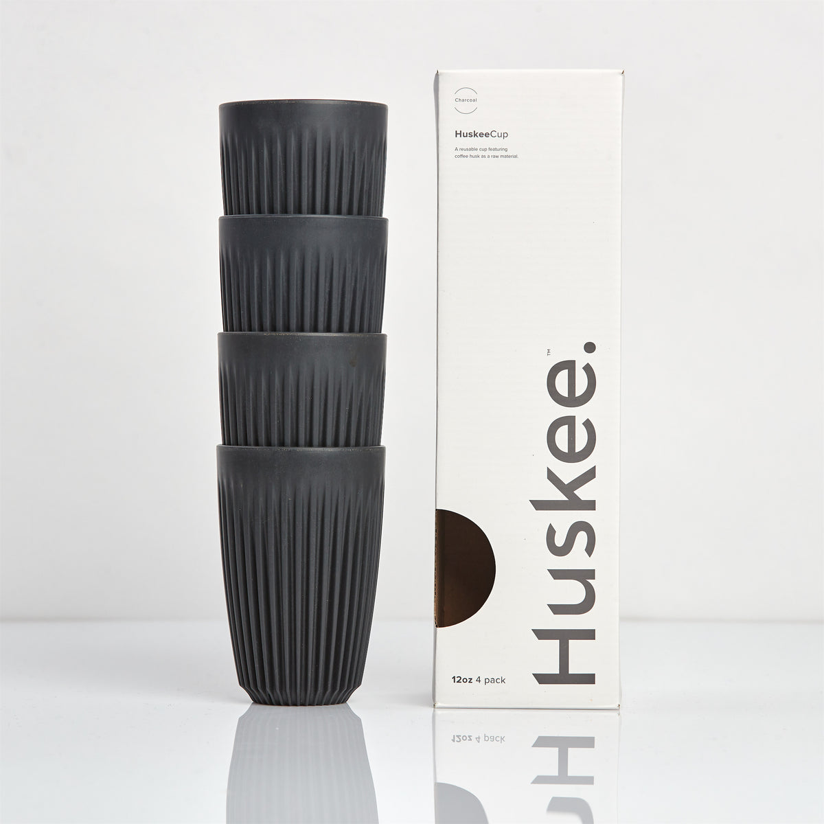 Huskee Cup - Charcoal Cup 4 pack