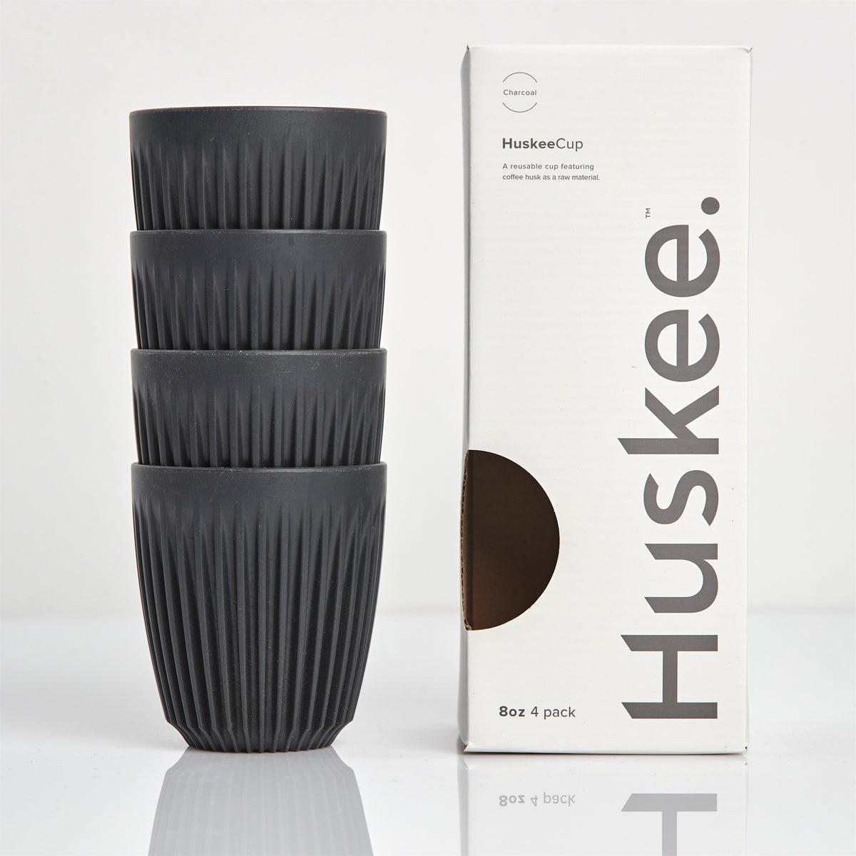 Huskee Cup - Charcoal Cup 4 pack