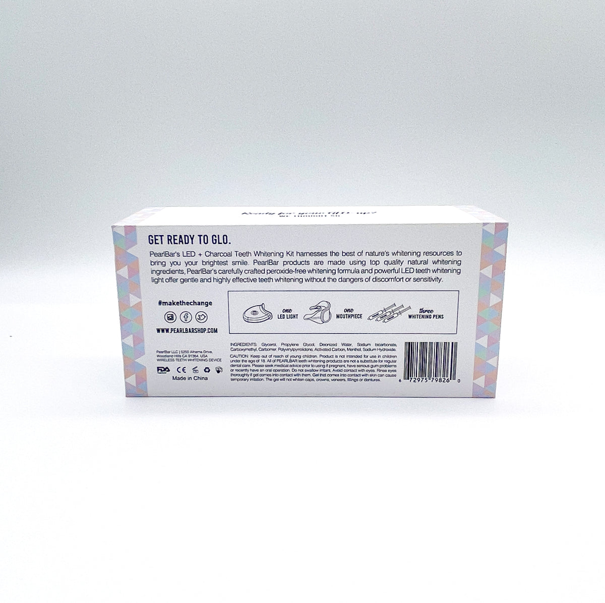 Pearlbar - LED + Charcoal Teeth Whitening Kit