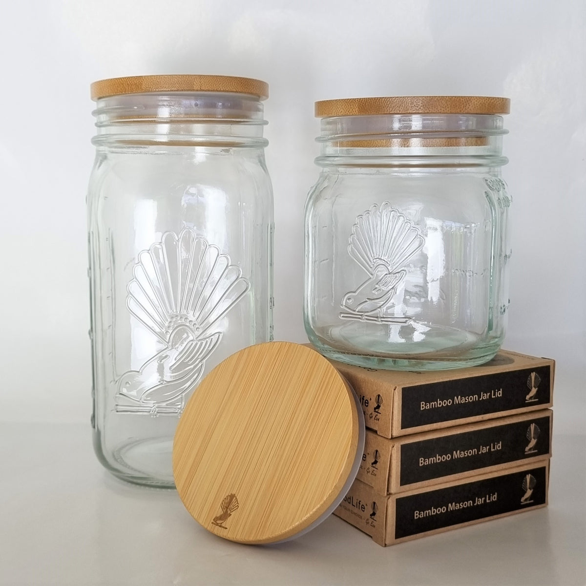 GoodLife - Airtight Bamboo Mason Jar Lid - 1 lid