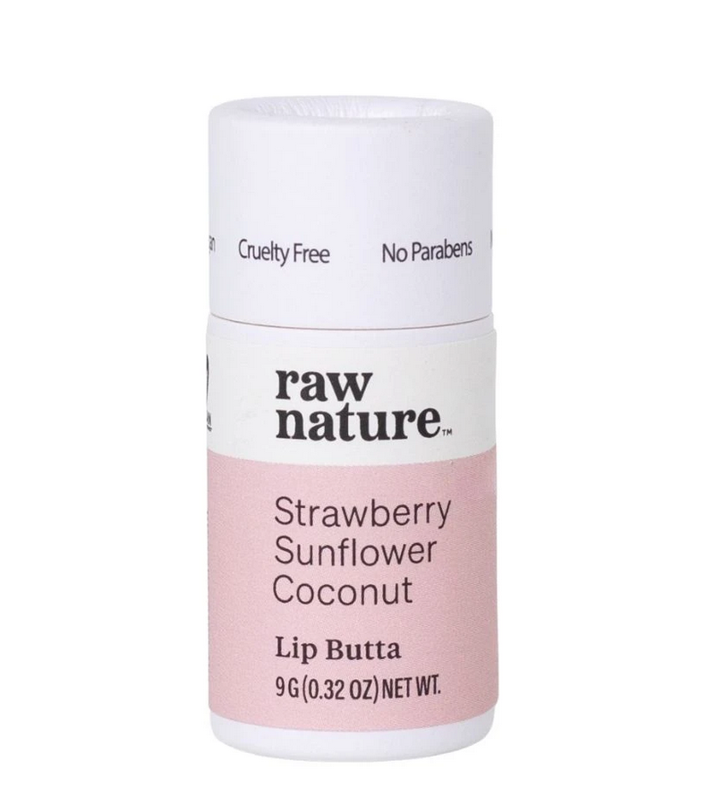Raw Nature Natural Lip Balm (Butta) - Strawberry Sunflower &amp; Coconut