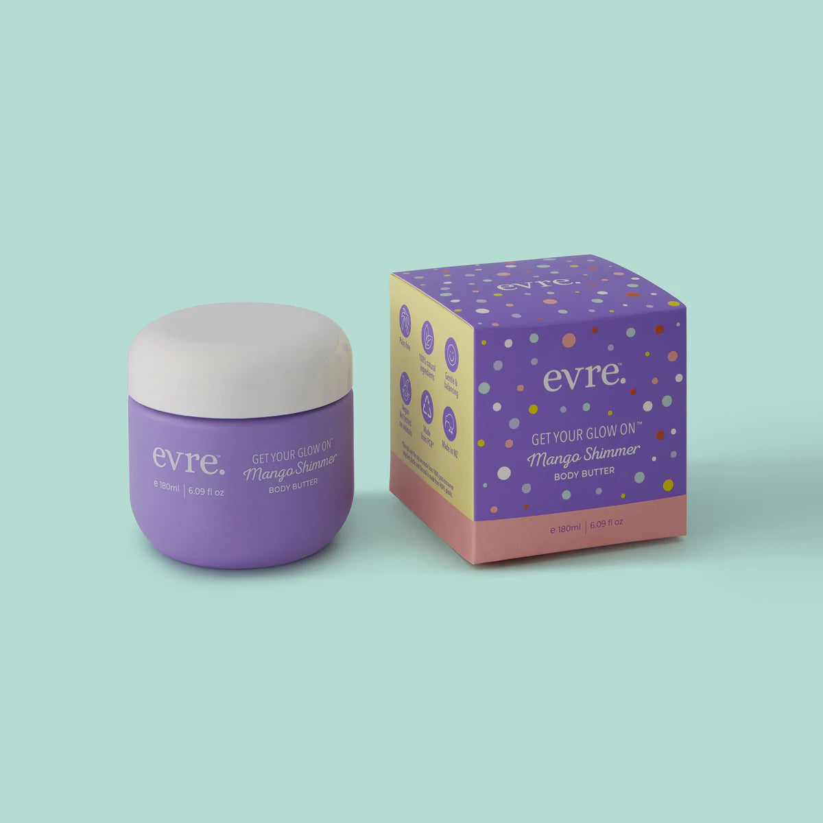 evre - Get Your Glow On Mango Shimmer Body Butter 180ml