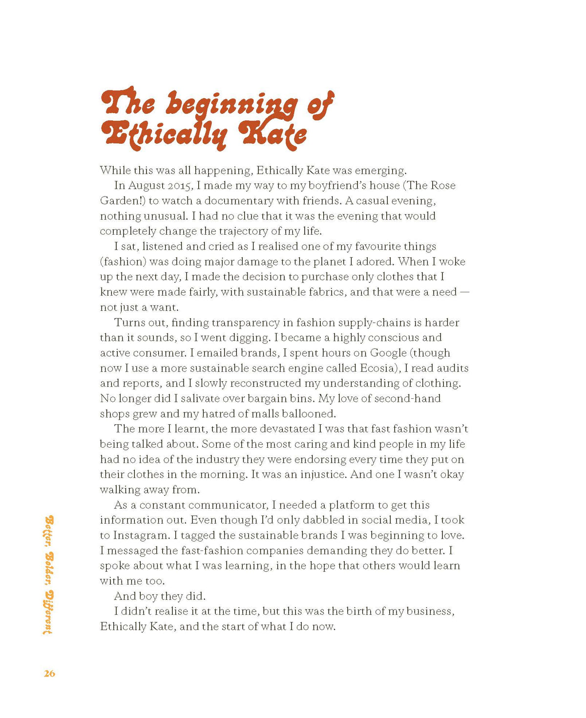 Better, Bolder, Different by Ethically Kate - Kate Hall