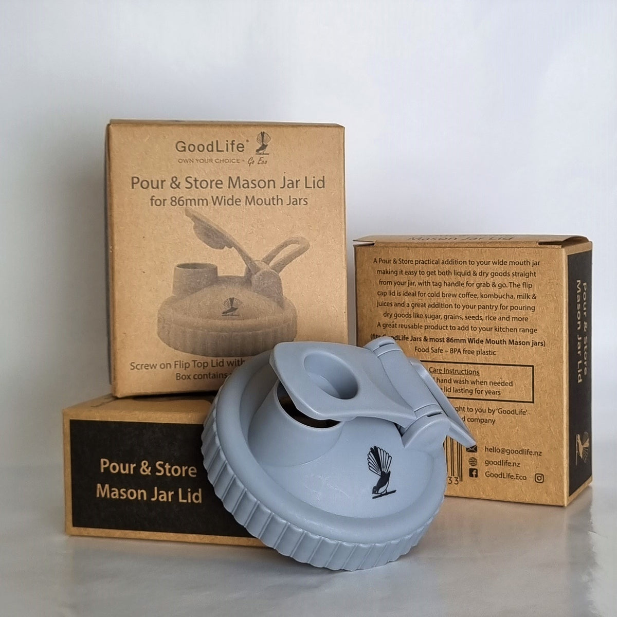 Goodlife - Pour & Store Mason Jar Lid - 1 Lid