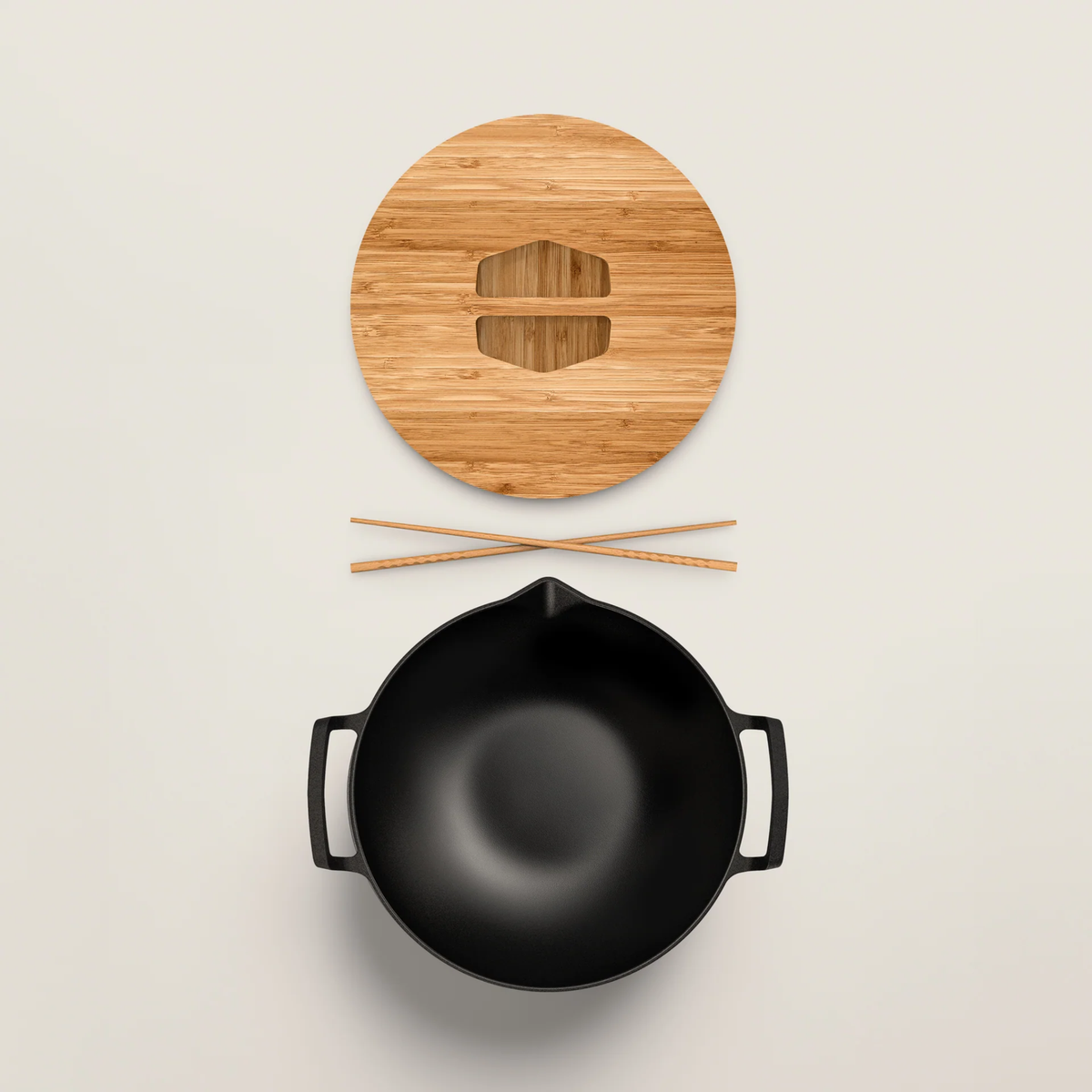 NEW: Ironclad Co - Cast Iron Takumi Wok Set - 31cm