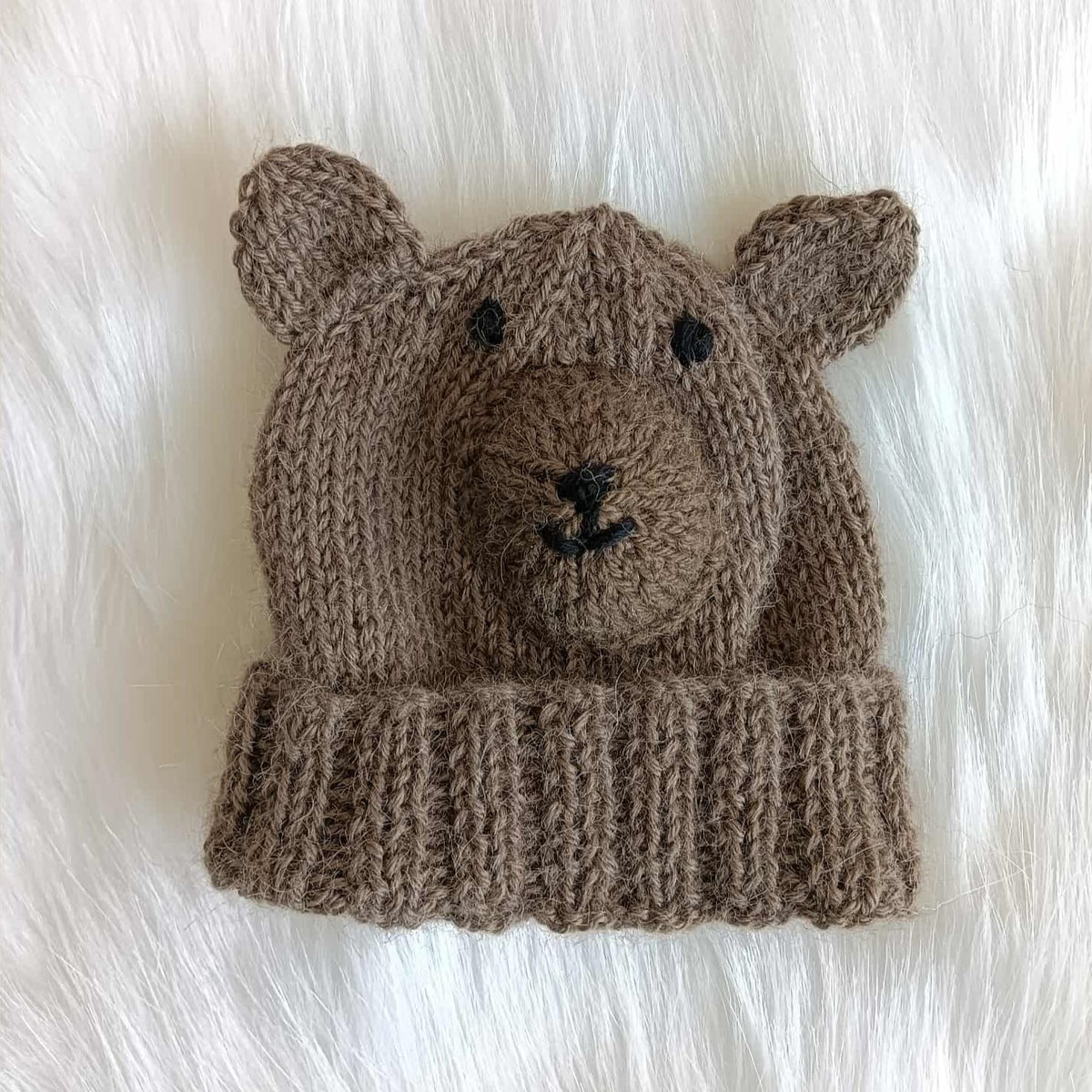 NEW: Newborn Teddy Bear Hat - Merino