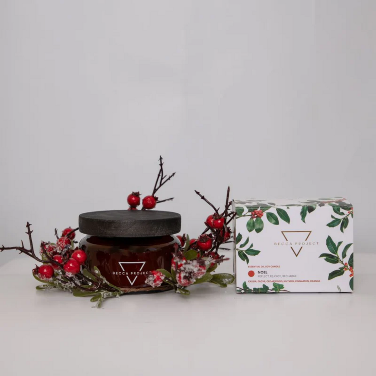 Becca Project - Medium Candle - &quot;Noel&quot; Christmas