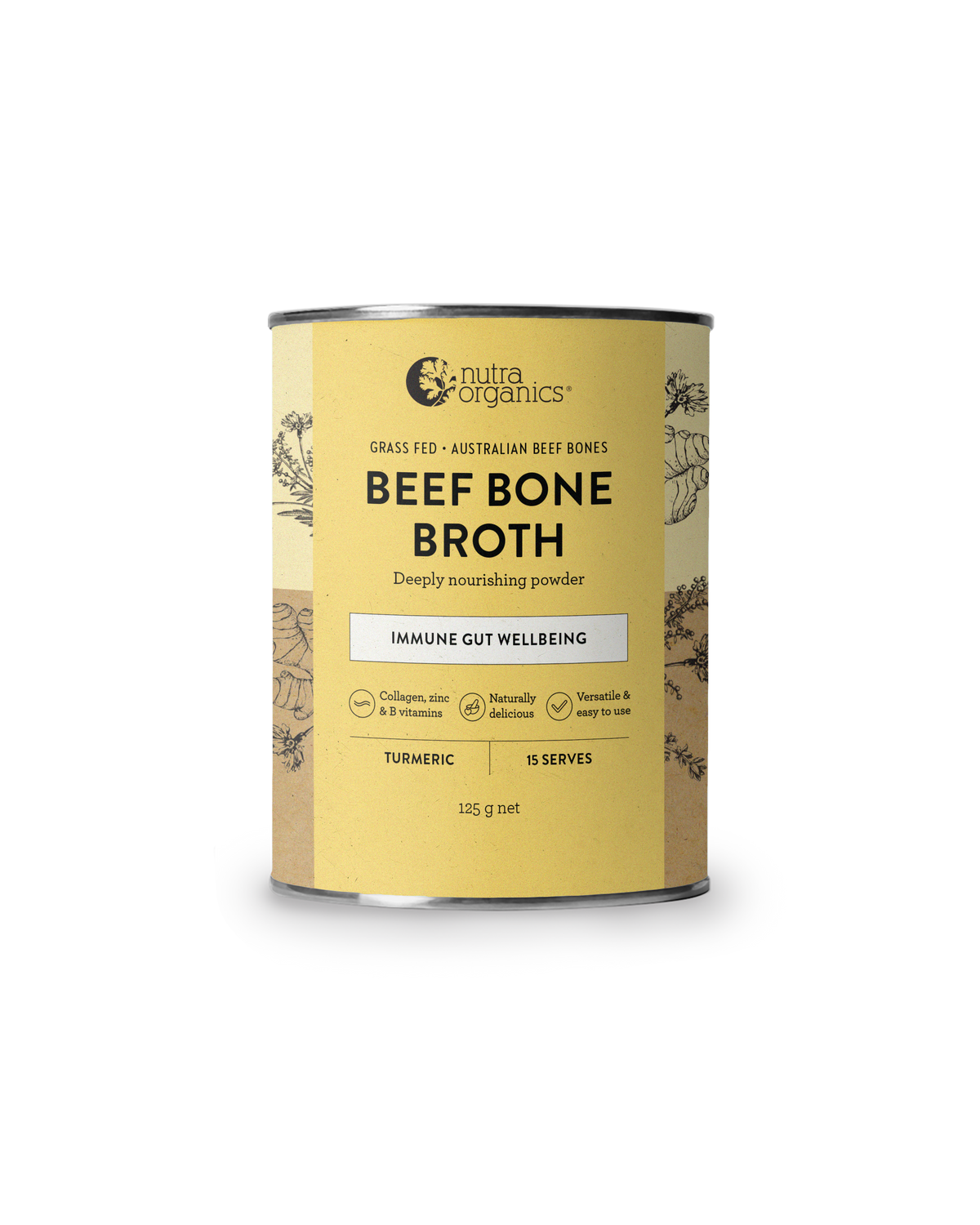 Nutra Organics - Beef Bone Broth: Turmeric