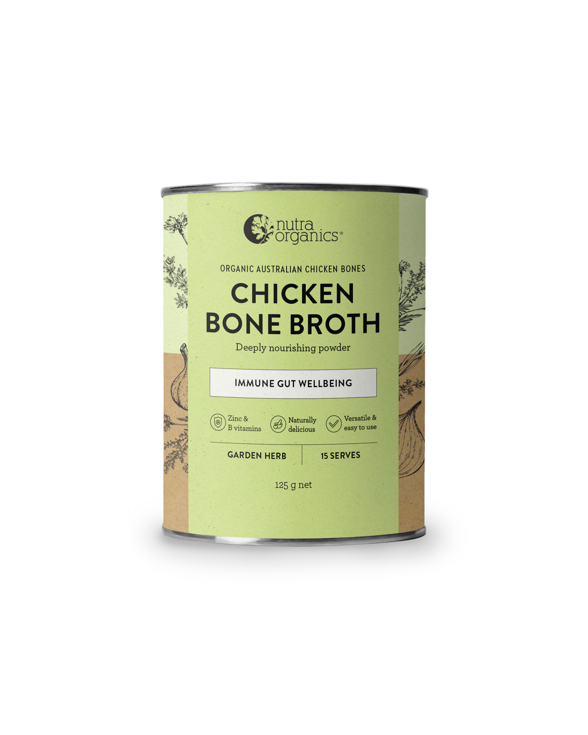 Nutra Organics - Chicken Bone Broth: Garden Herb