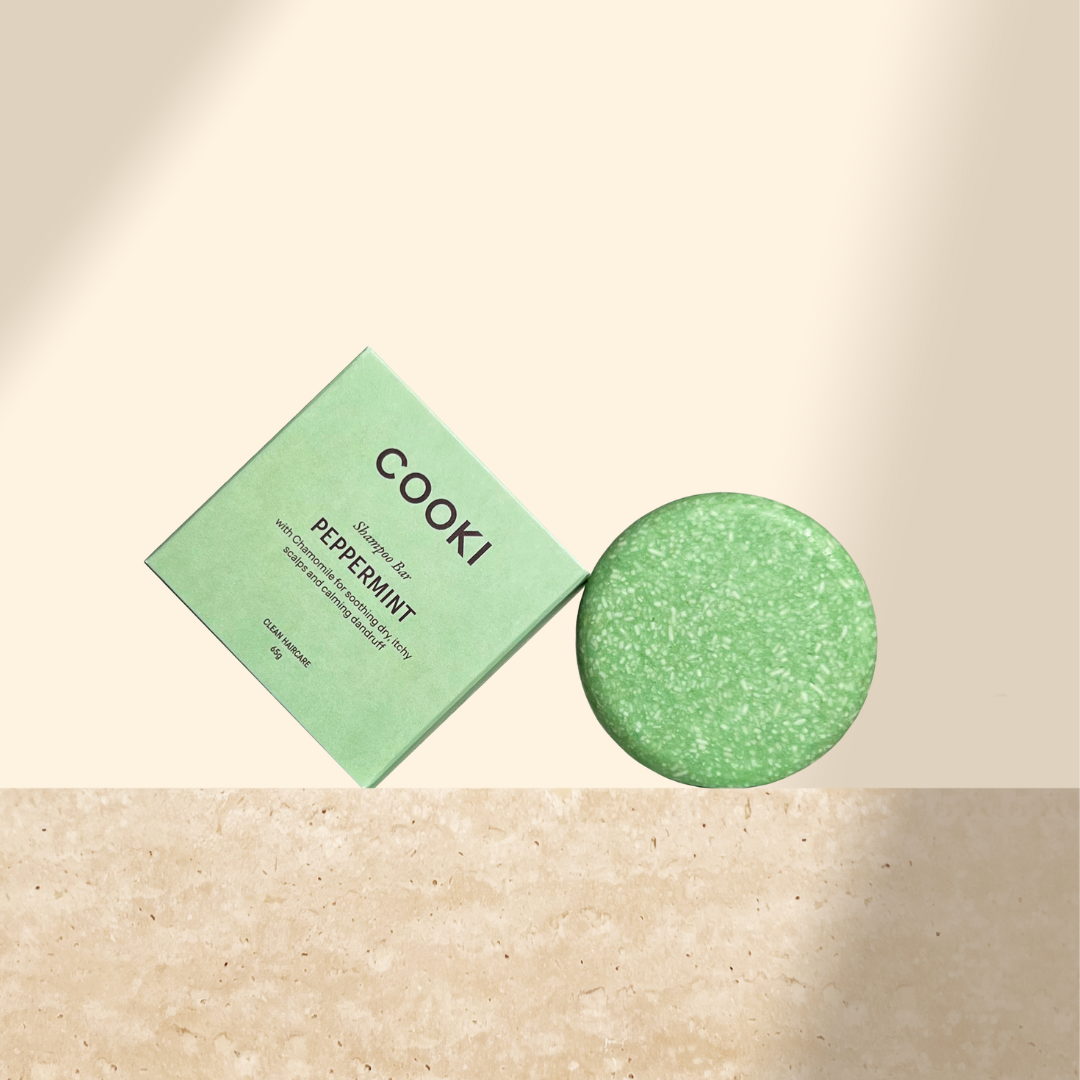 Cooki - Peppermint Shampoo Bar - For Dry, Flaky or Itchy Scalps