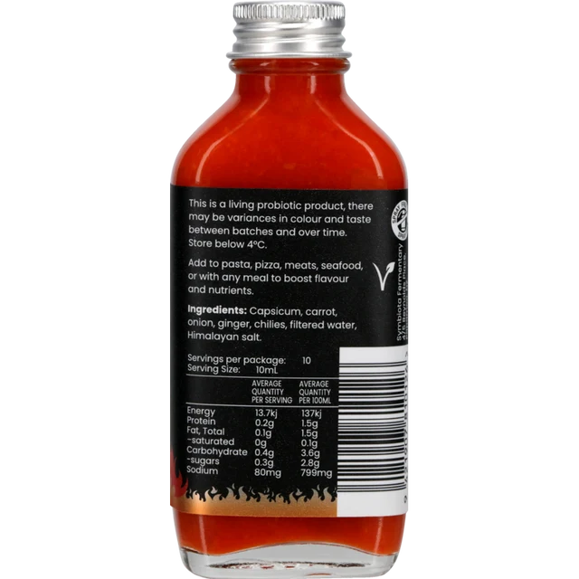 Symbiota - Probiotic Hot Sauce - Naturally Fermented 100ml