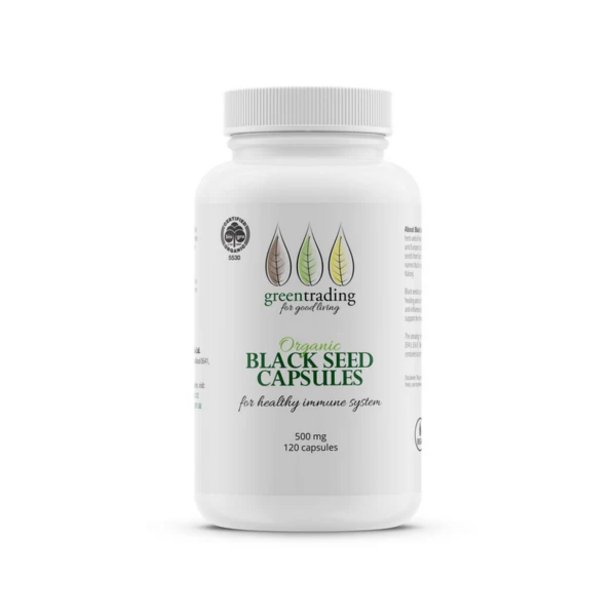 Green Trading - Organic Black Seed Capsules - 500mg