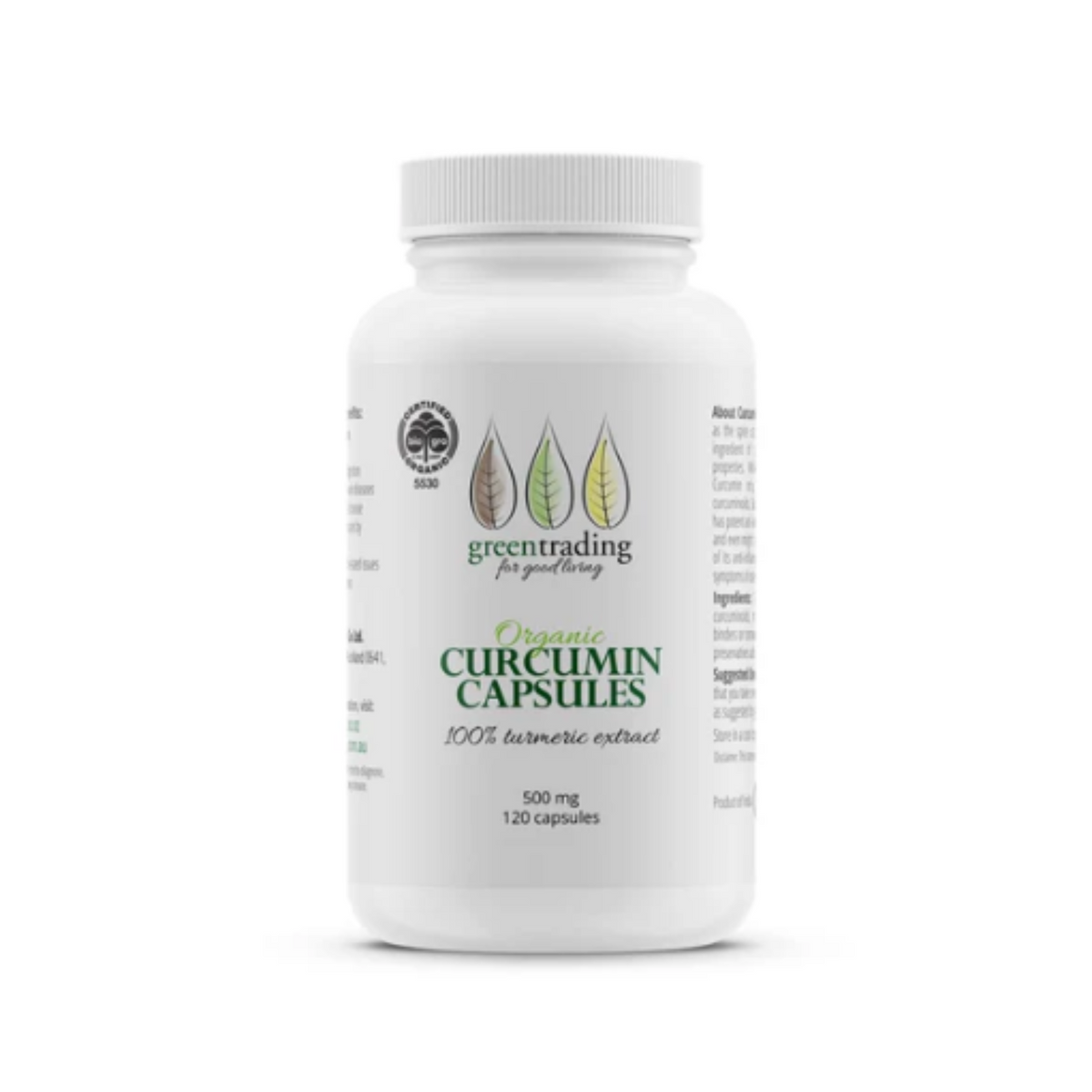 Green Trading - Organic Curcumin Capsules 500mg