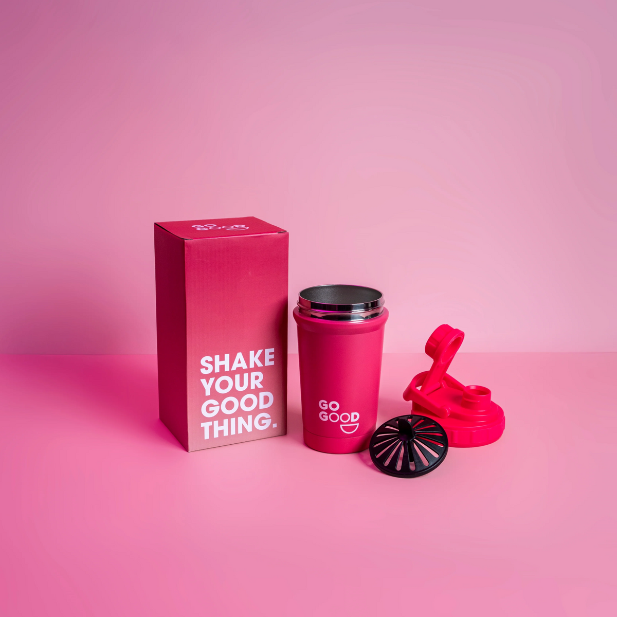 Go Good - Stainless Steel Shaker - Pink