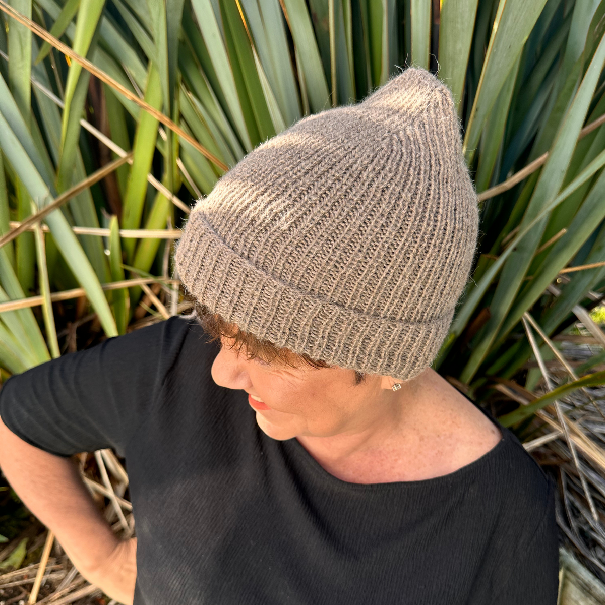 Adult Alpaca Hat - Light Brown