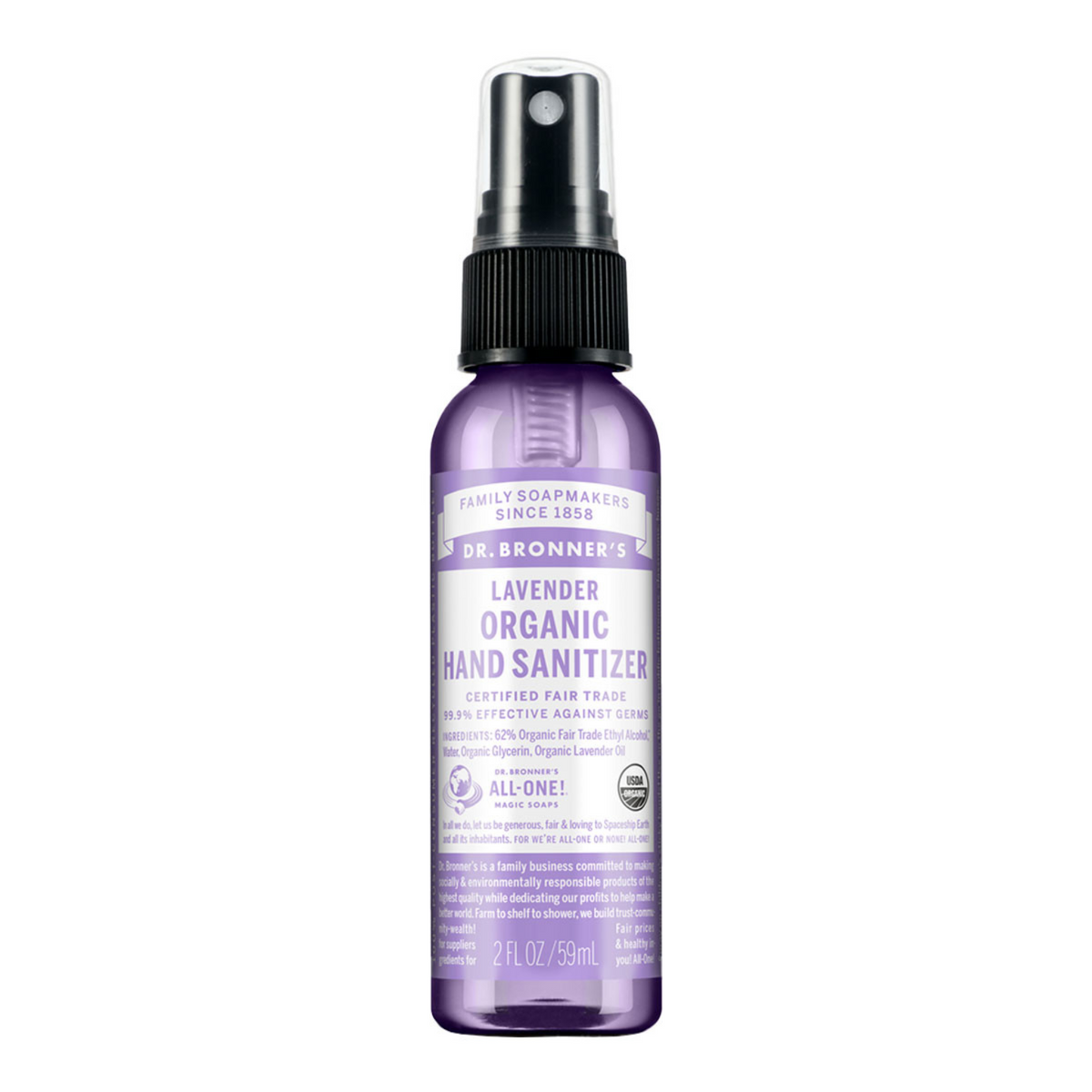 Dr Bronner&#39;s - Lavender Hand Sanitizer 59ml