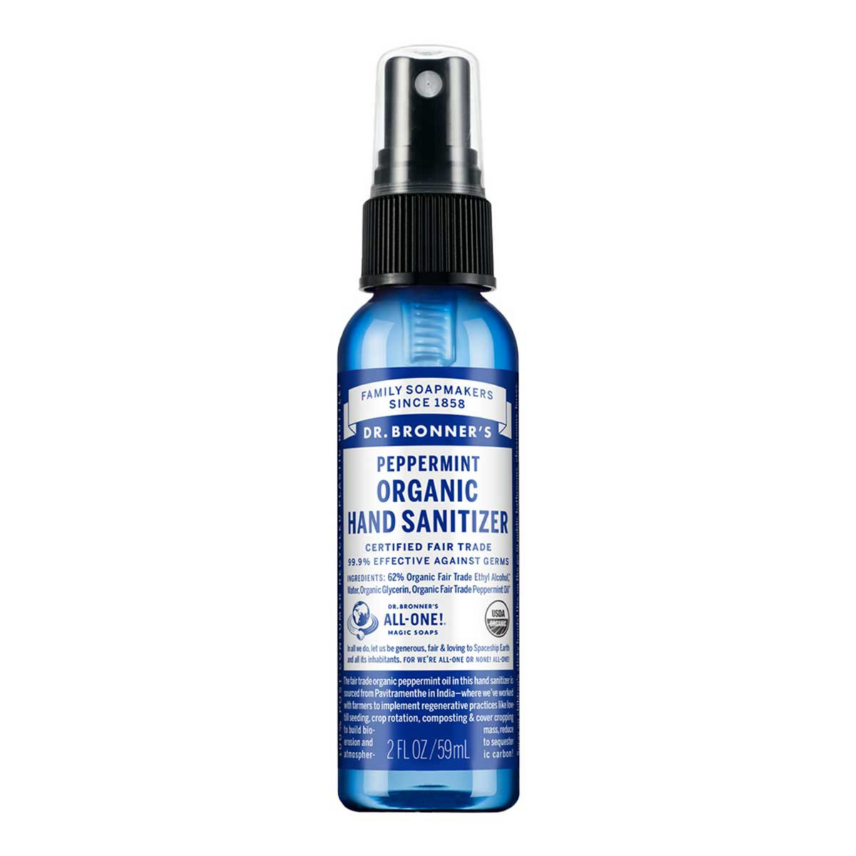 Dr Bronner&#39;s - Peppermint Hand Sanitizer - 59ml