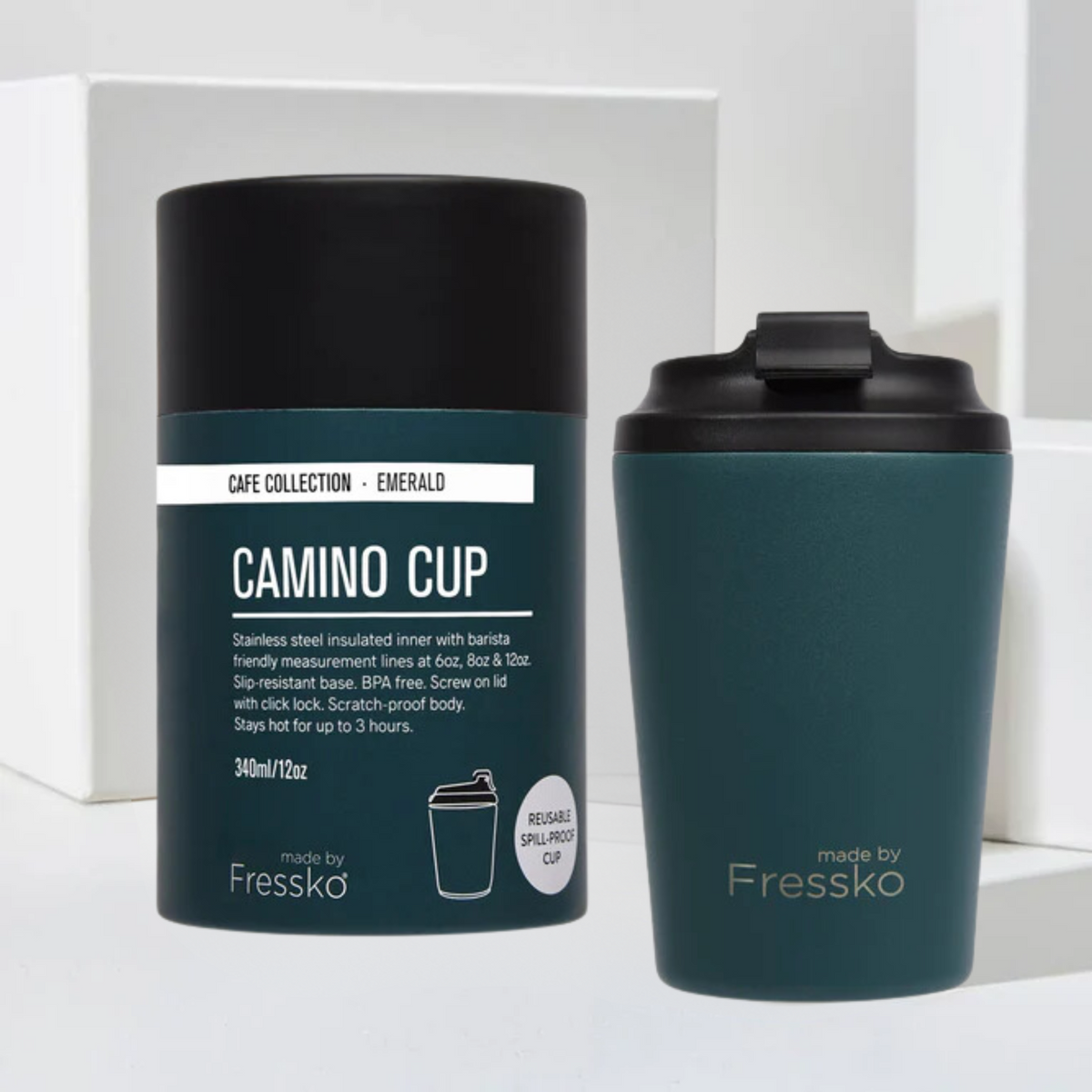 Made by Fressko - Camino Reusable Cup - Emerald - 12oz