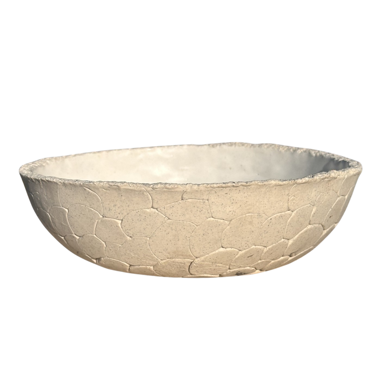 Large Pebble Clay Bowl - Off white