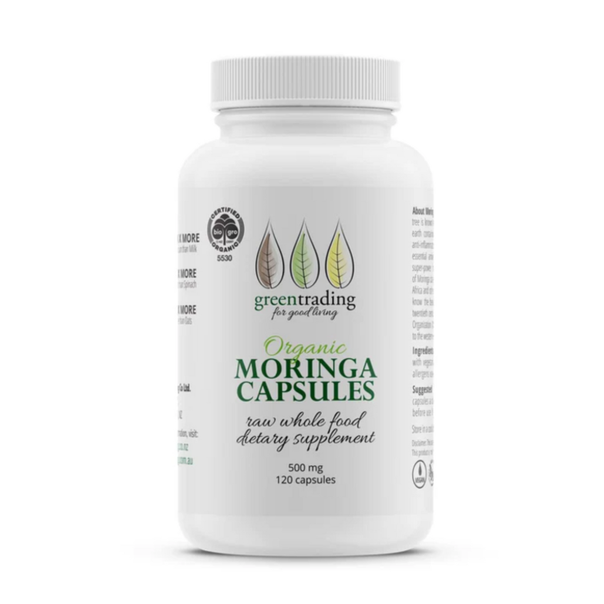 Green Trading - Organic Moringa Capsules - 500mg