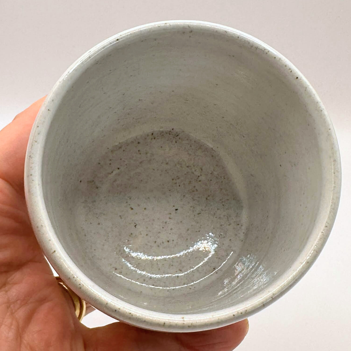 Mudhut Potters Wellington - Honey Flux Heart Tumbler with Speckle Clay - 8oz