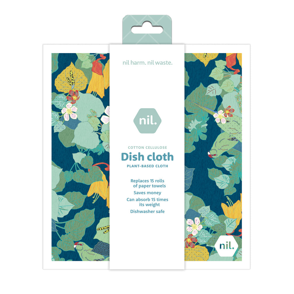 Munch Eco Dishcloth - Kawakawa/Kea design