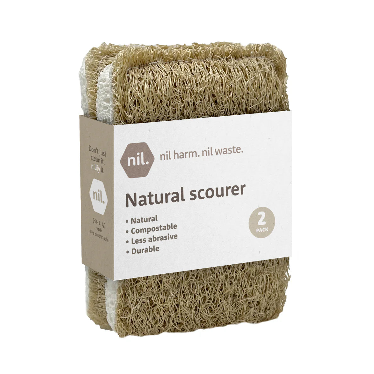 Nil – Natural Kitchen Scourer (2 Pack)
