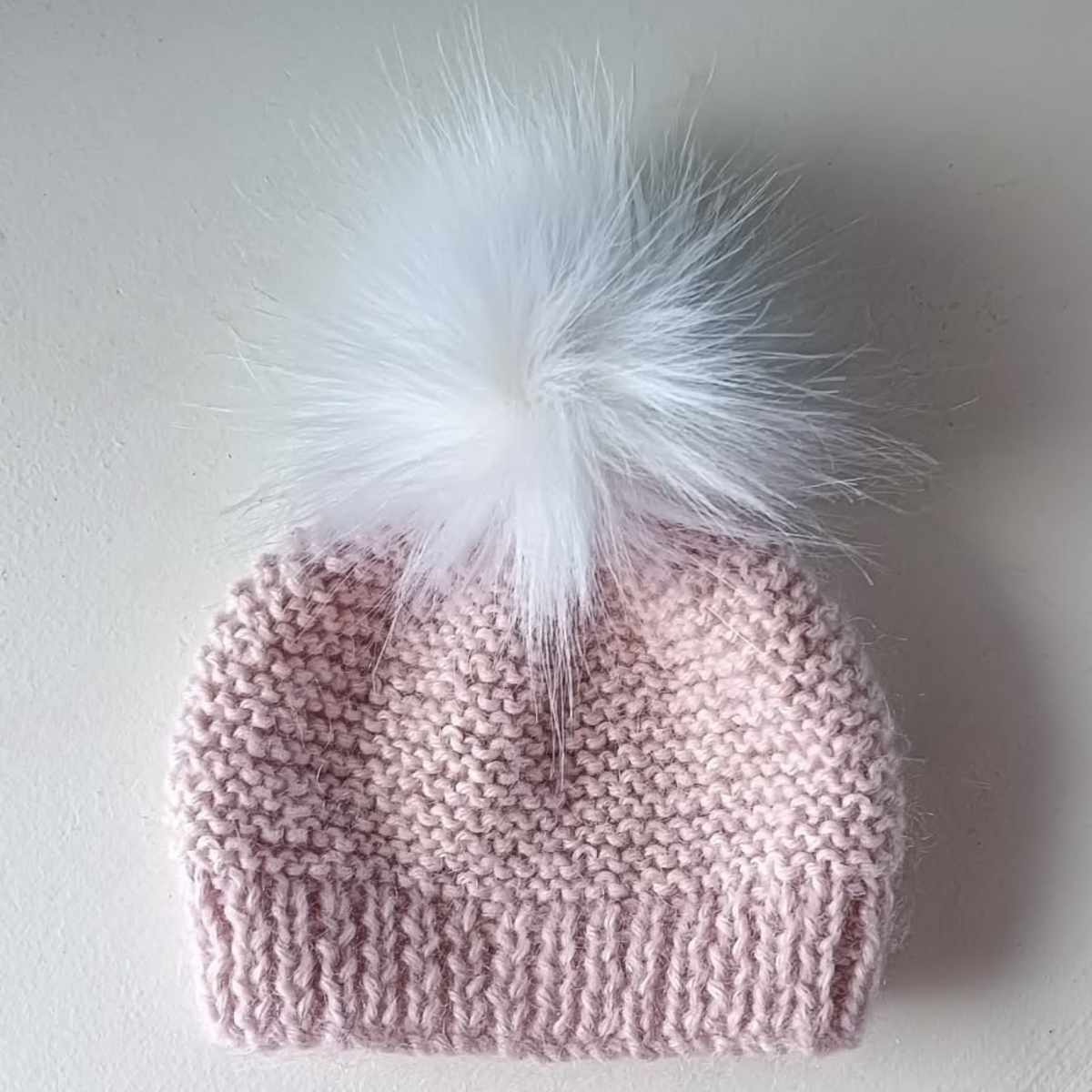 Newborn Pompom Hat - Alpaca - Pink
