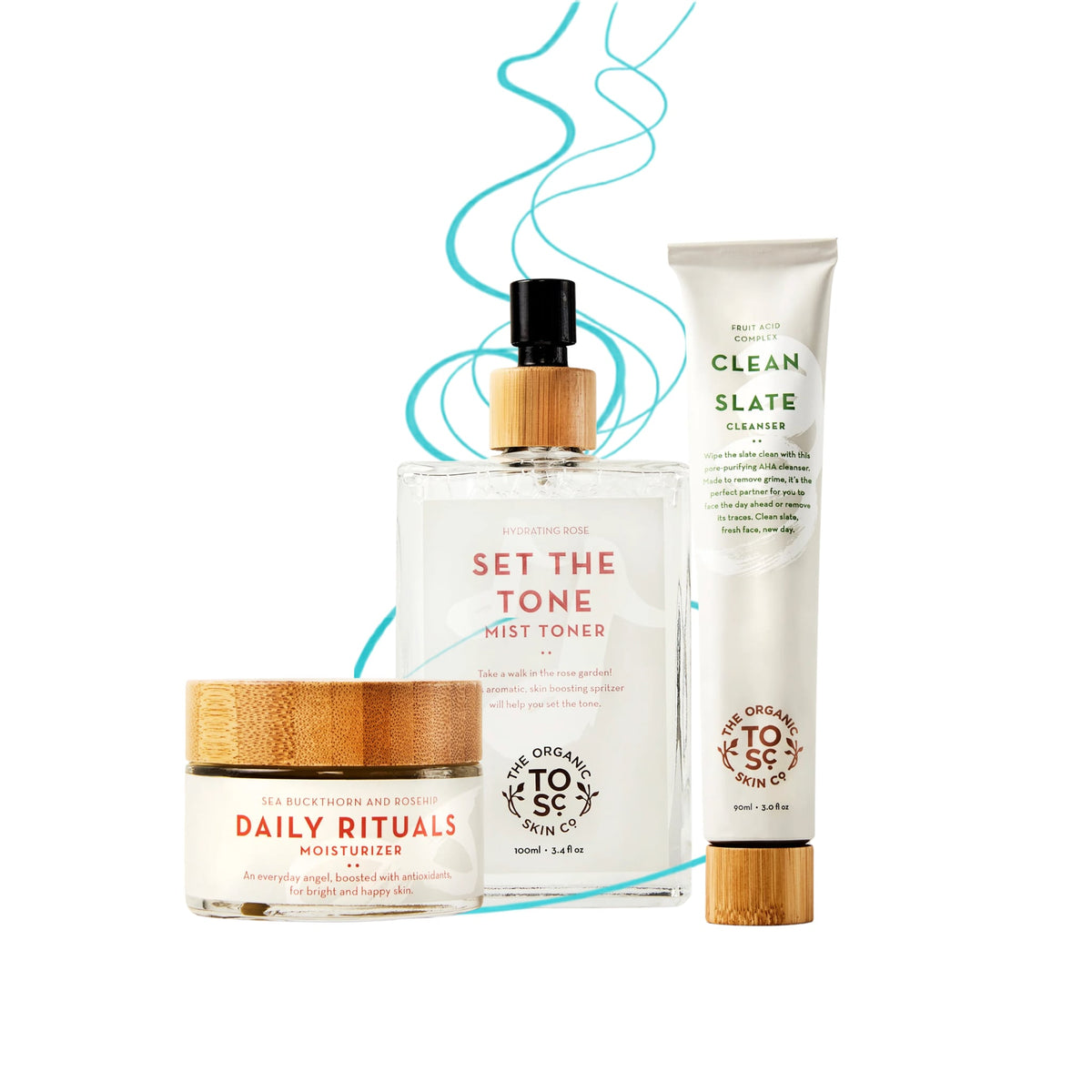 The Organic Skin Co. Cleanse, Tone & Moisturise Bundle