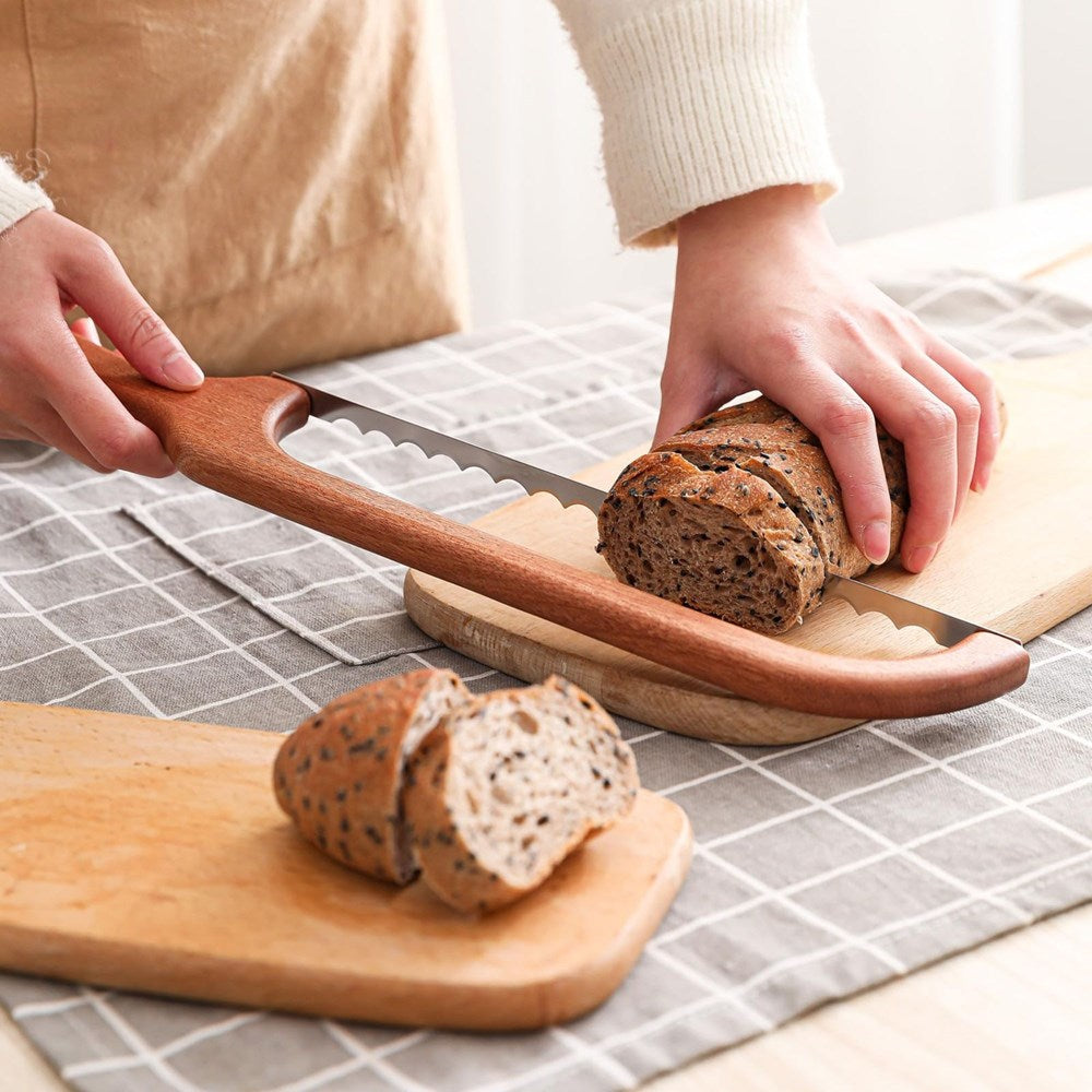 Wooden bread knife additional view