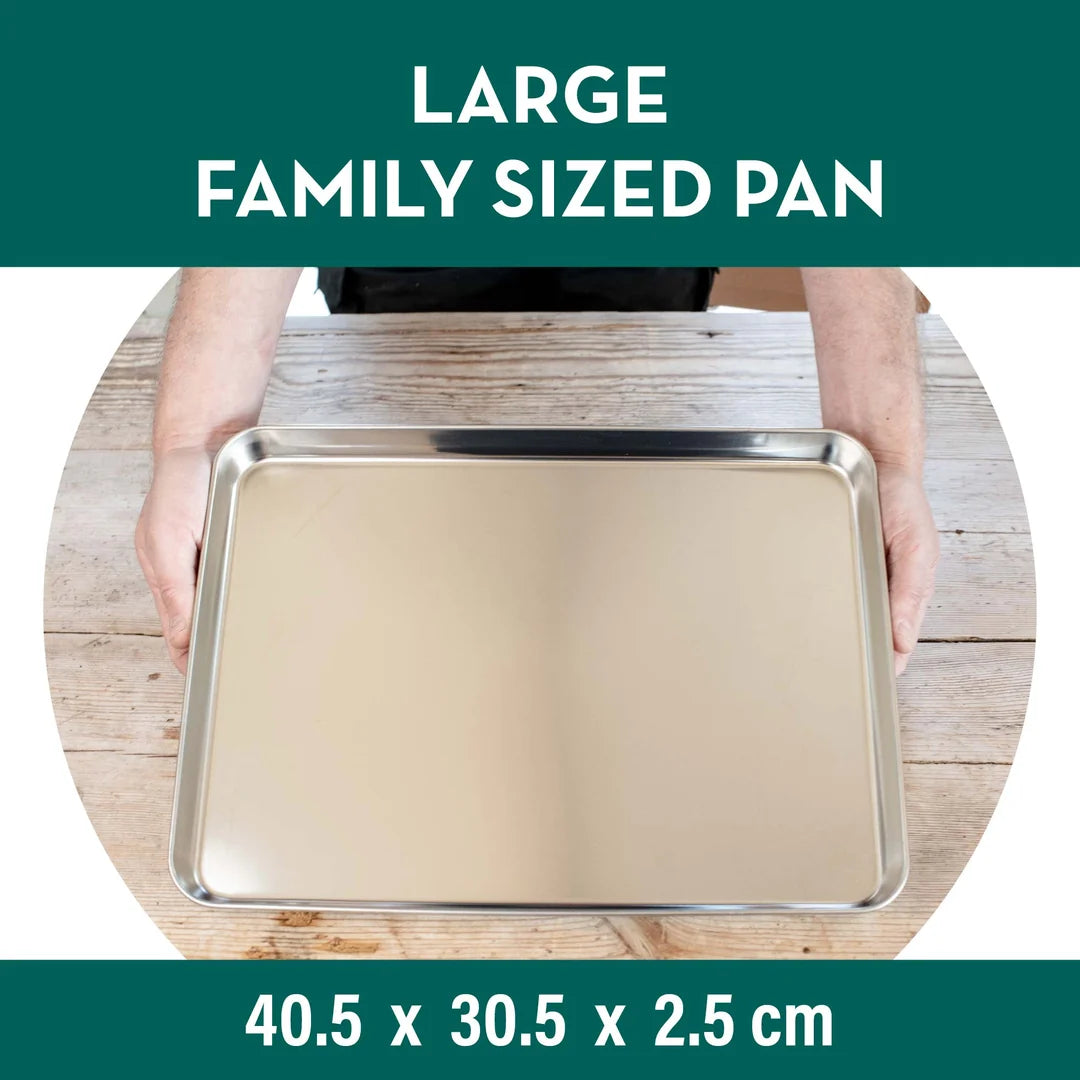 Country Trading Co - Large Stainless Steel Baking Tray 40.5cm