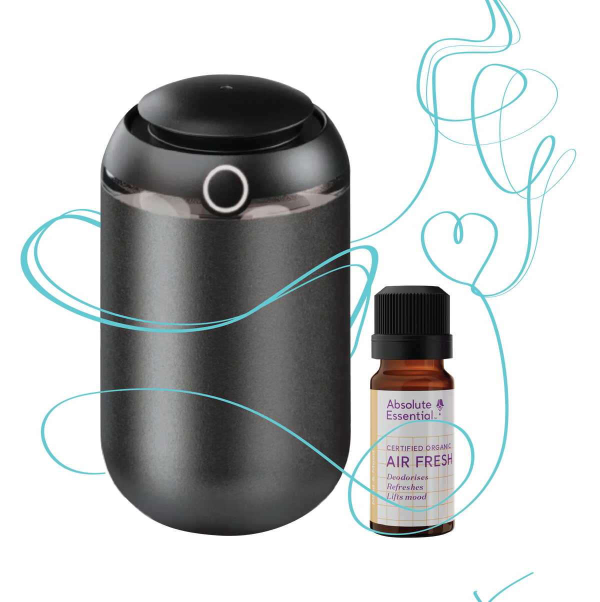 Bundle: Air Fresh Diffuser Set - Gunmetal Grey