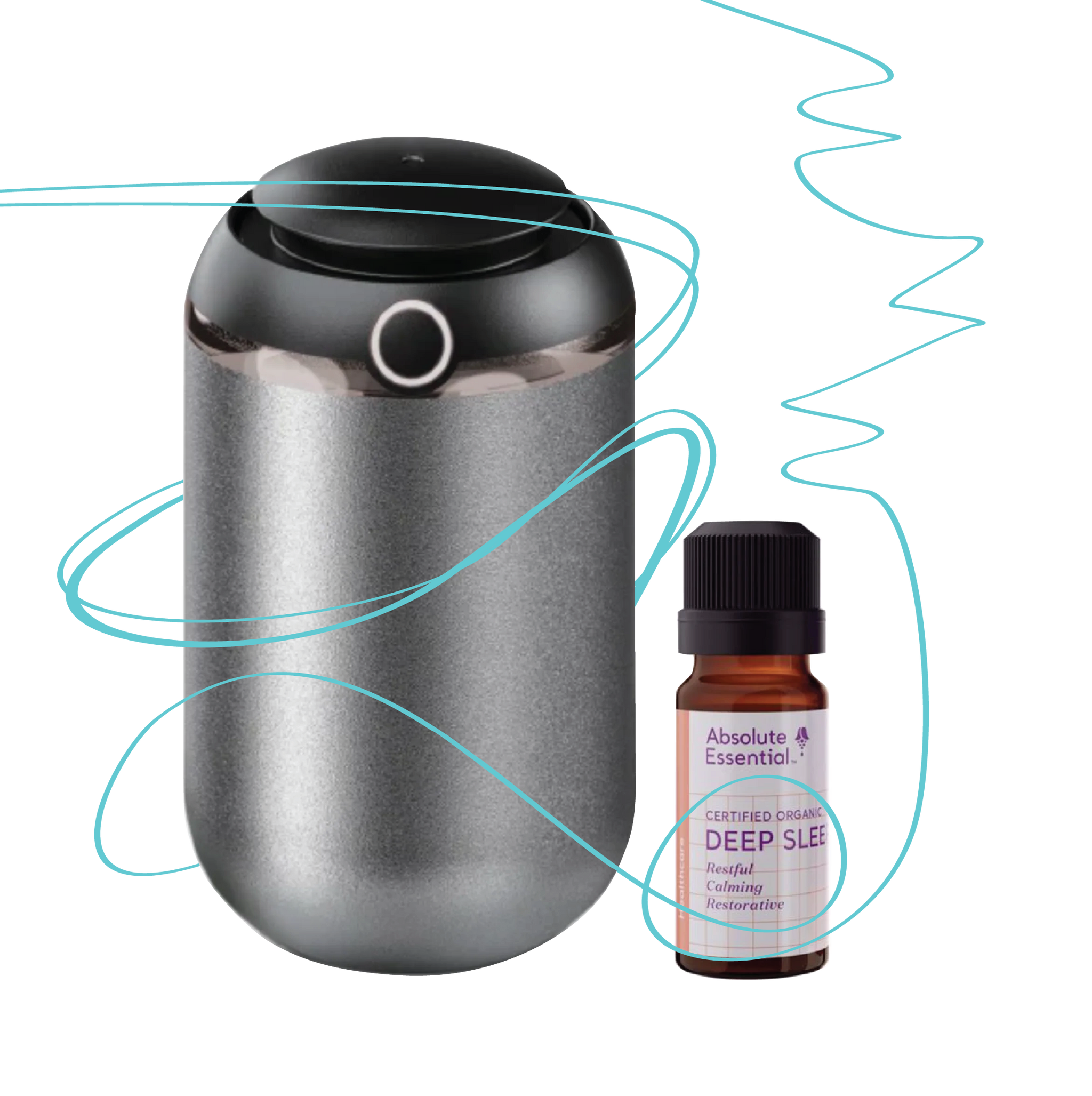 Diffuser For Sleep Bundle: Deep Sleep Diffuser Set - Silver - It's Organic Darling