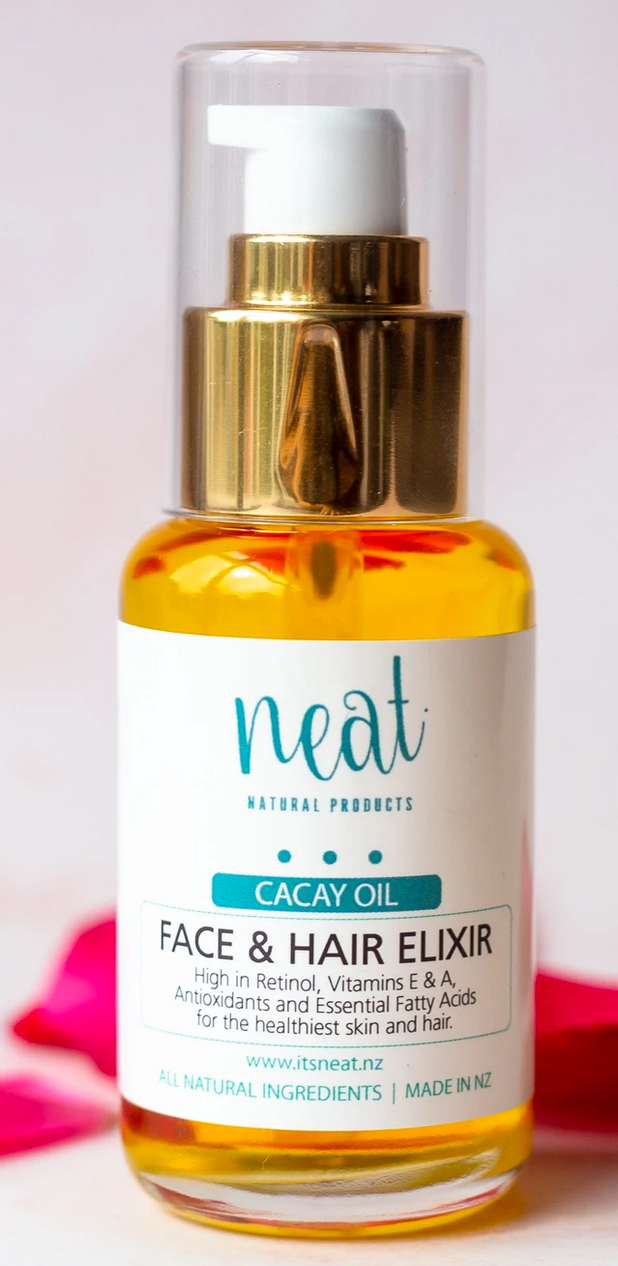 Neat - Organic Cacay Face and Hair Oil - 50ml Glass Pump