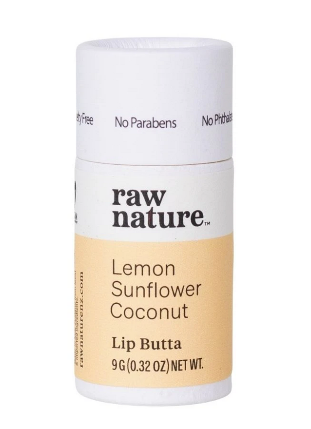 Raw Nature Natural Lip Balm (Butta) - Lemon Sunflower &amp; Coconut