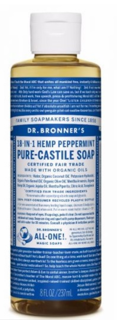Dr Bronner Peppermint Liquid Soap