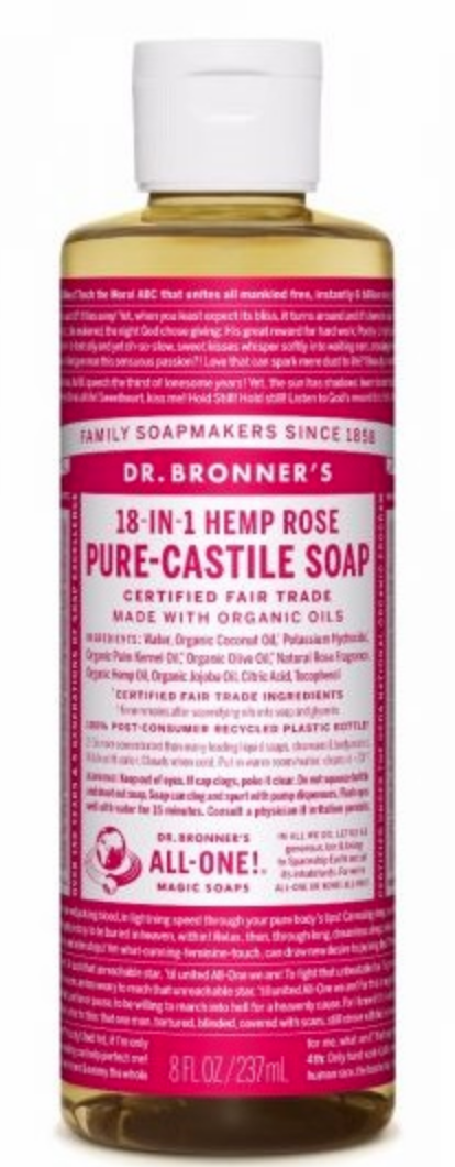Dr Bronner Rose Oil Liquid Soap