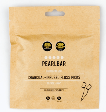 Pearlbar Charcoal Biodegrable Floss Picks