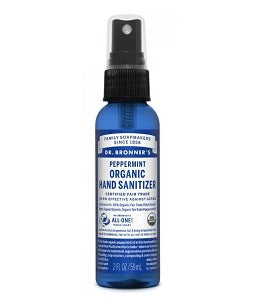 Dr Bronners Peppermint Hand Sanitizer 59ml